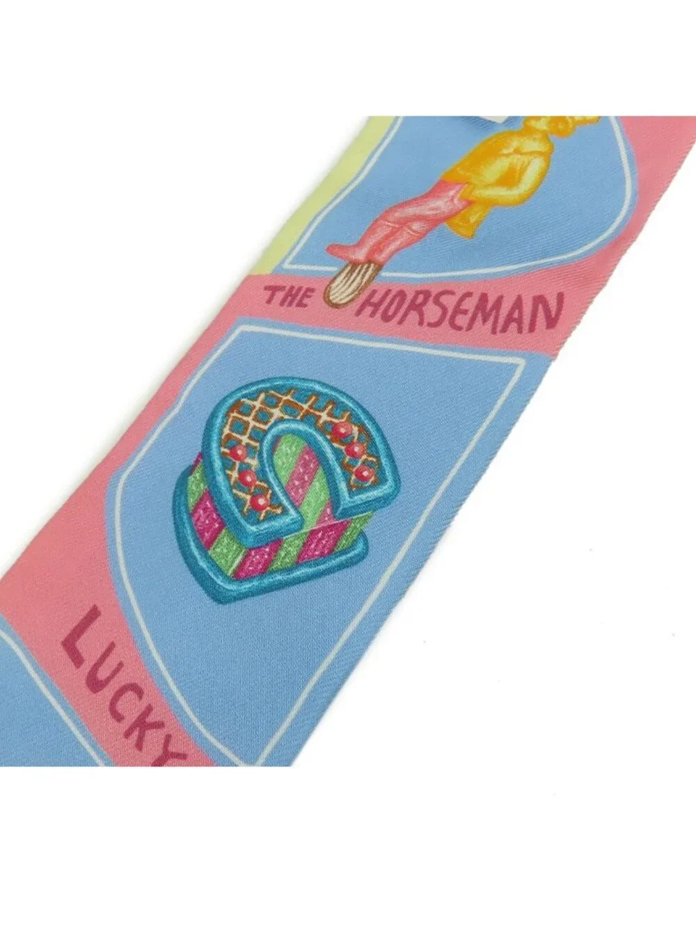 Hermes Twilly Light Blue Multicolor Silk Funny Ice Cream Scarf